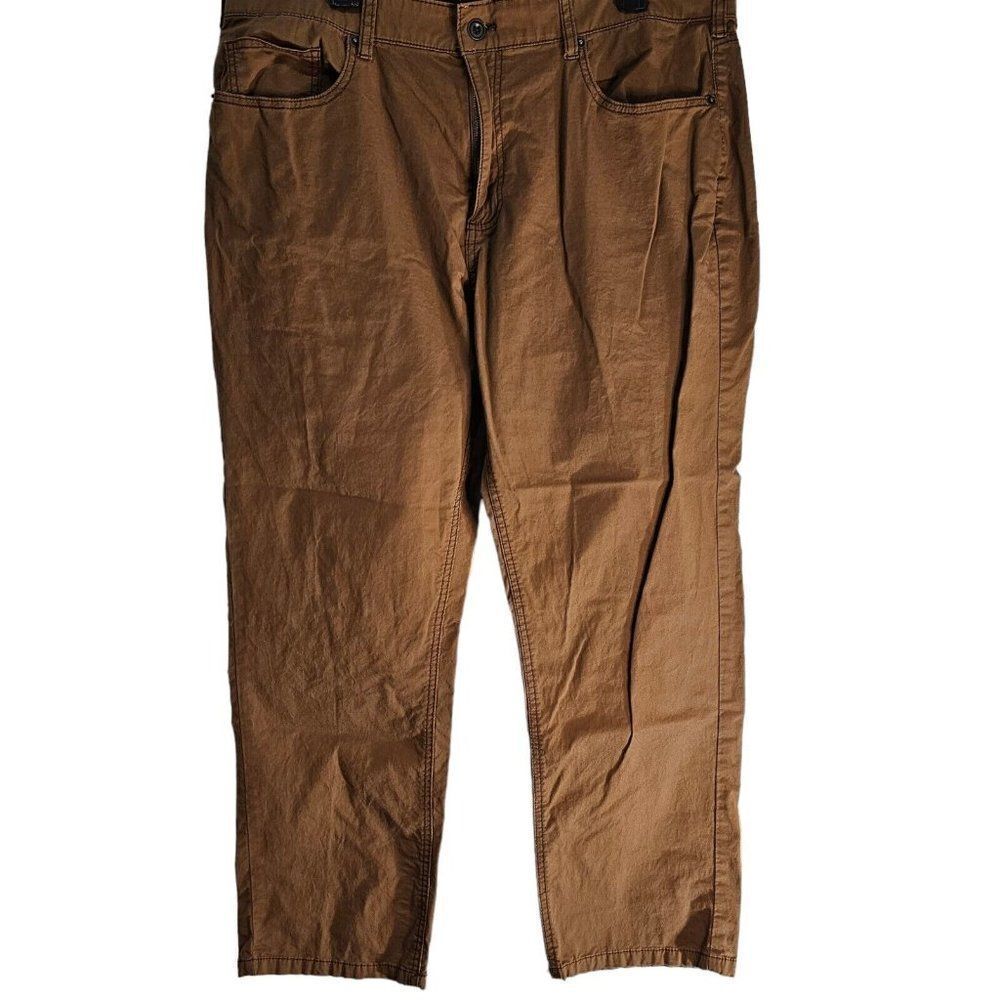 Denali Technical Stretch Pants Slacks Mens Size 38 Brown Short Inseam